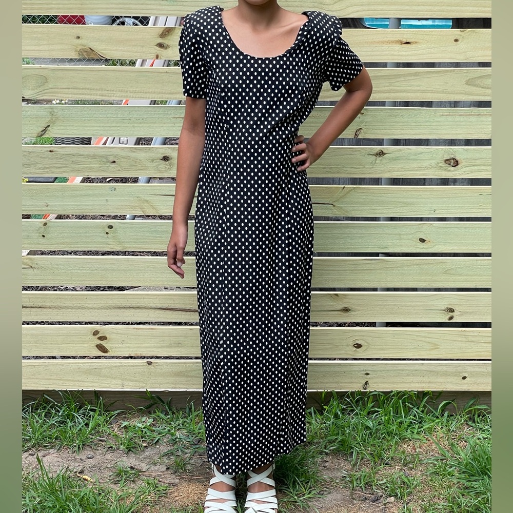 80's/90's Vintage Polka Dot Dress USA made Sz 5/6